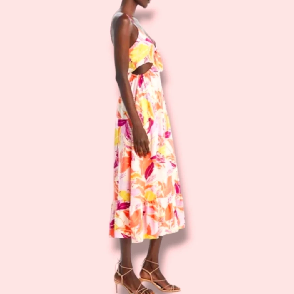 ⭐ NWT!! Aqua Gorgeous Floral  Spaghetti Strap Sundress With Pockets! - Picture 3 of 11